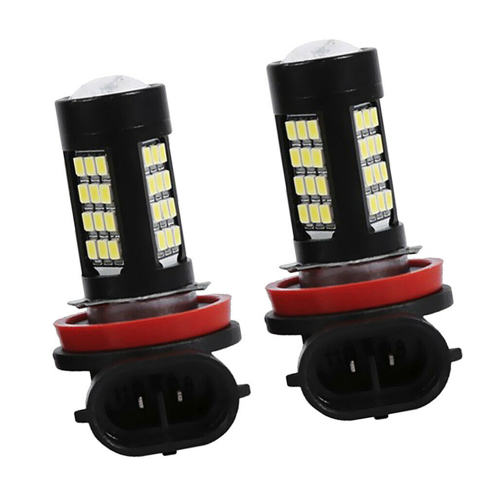 2 Pieces H11/H8 42 LEDs White Fog Driving Lamp Daytime Running Light 6500K