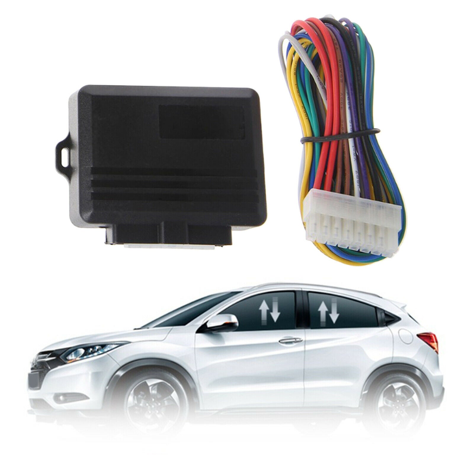 Window Closer Roll Up Closer Module Intelligent Close for 2 Door Cars Black