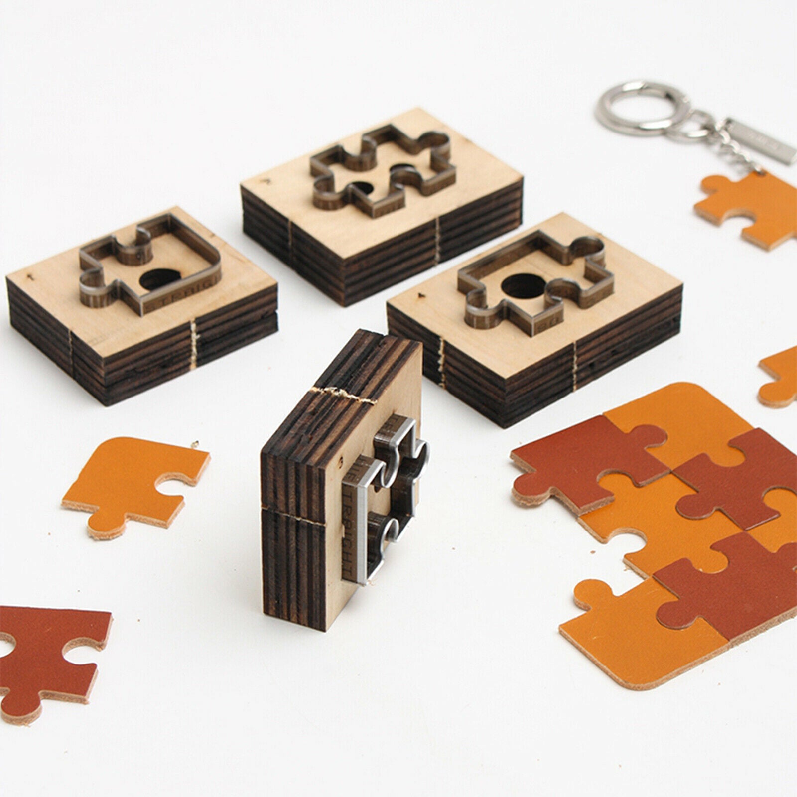 Japan Steel Blade Wooden Die Jigsaw Puzzle Mold Handmade Leather Craft Punch