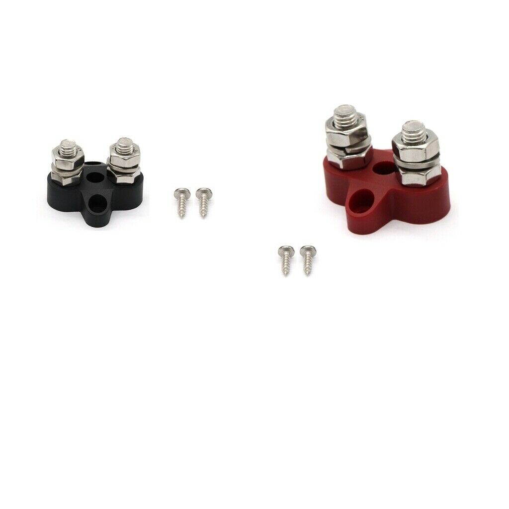 Red & Black Junction Block Power Post Insulated Terminal For Marine Boat RV