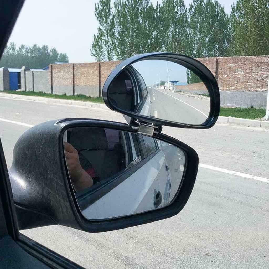 Pair Clip On Rear View Convex Car Parking Wide Angle Auxiliary Blind Spot Mirror