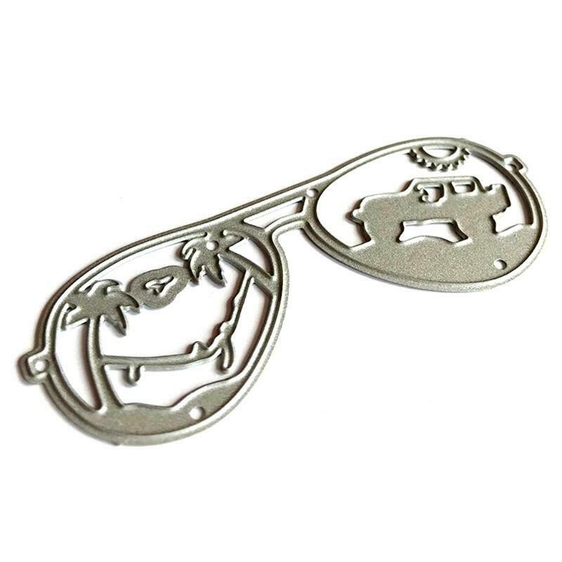 Car Beach Eyeglasses Metal Cutting Dies Stencil DIY Scrapbook Album Paper Card
