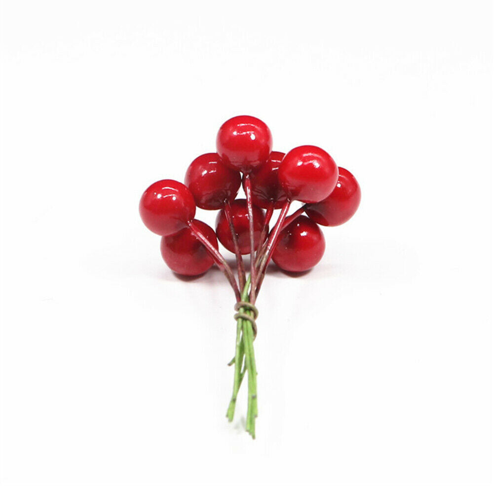 Artificial Holly Berries for Wedding Garden Home Decor DIY Gift Craft 100pcs