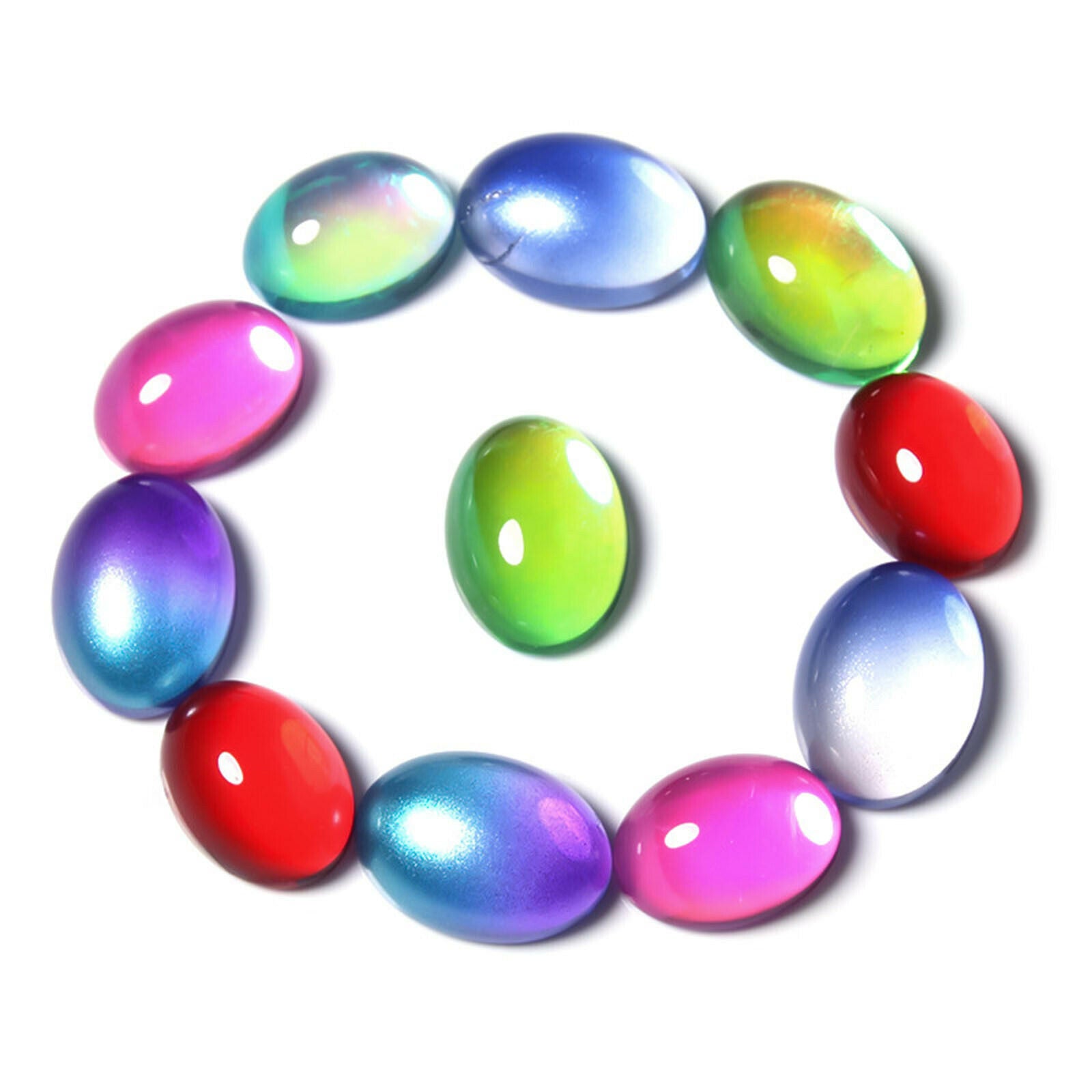 50Pcs Cabochon Flatback Glass Dome DIY Embellishment Jewelry Making Supplies
