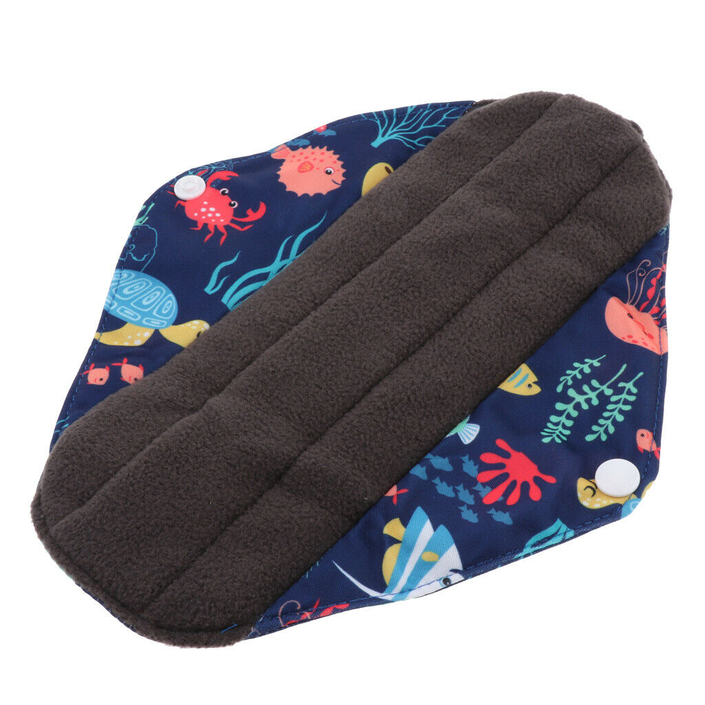 2 Pack Reusable Cloth Menstrual Pads Bamboo Charcoal Sanitary Napkins Women