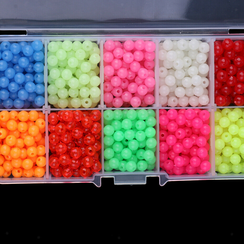 Plastic Luminous Round Beads Fishing Baits Fishing Bead Fishing Beads Kit
