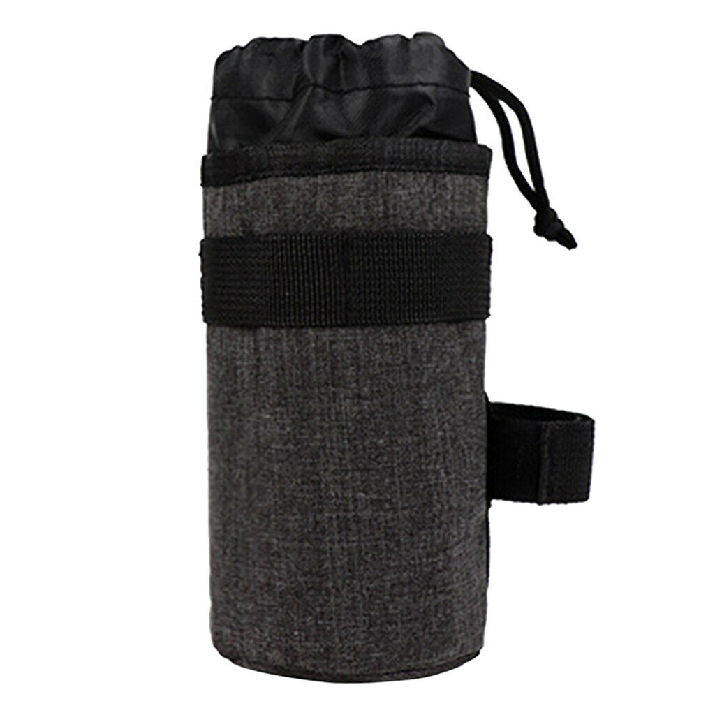 Portable Water Bottle Bag Outdoor Riding Insulated Kettle Sleeve Pouch Gray