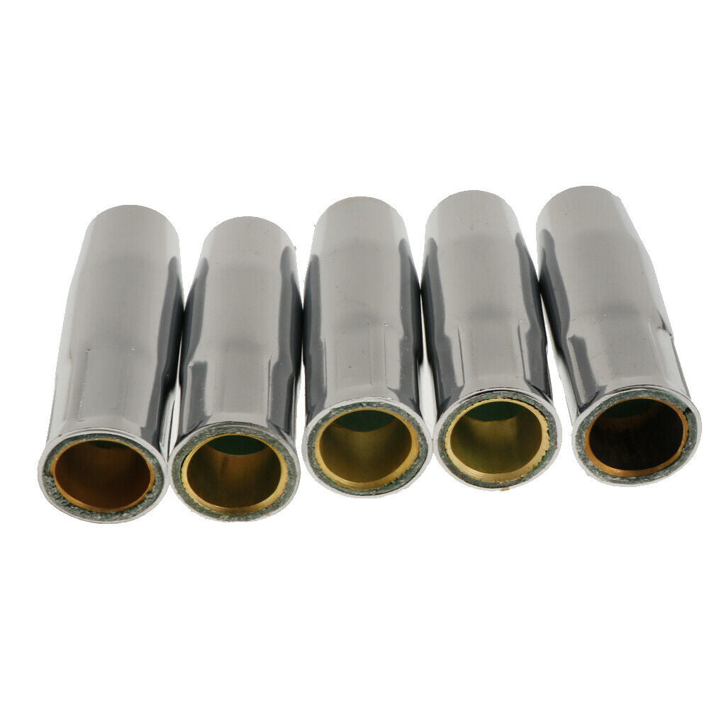 5 Piece 15AK MIG/MAG Welding Torch Contact Tip Gas Nozzle Brass 1.0 NEW