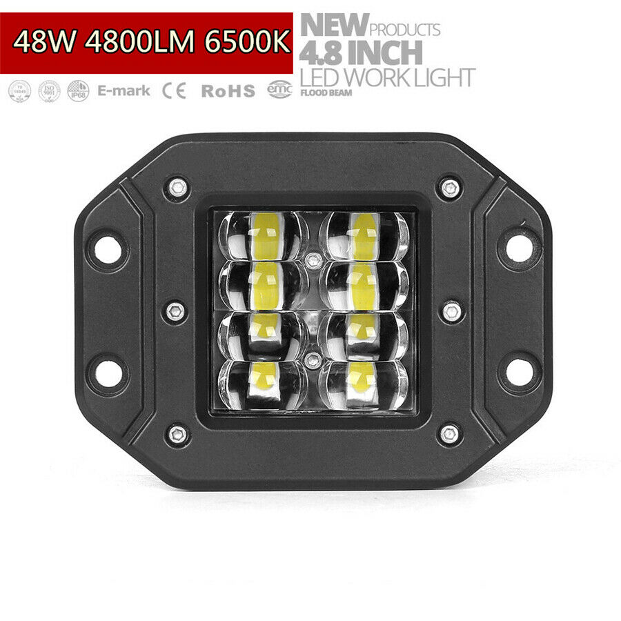 2Pcs 96W Spot Flood Combo LED Work Light SUV Truck Off-Road Bumper Reverse Lamps