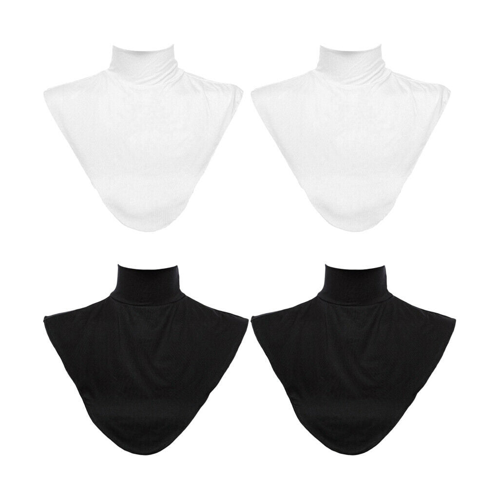 4pcs Muslim False Collar Removable Mock Modal Turtleneck Top Dickey Collar