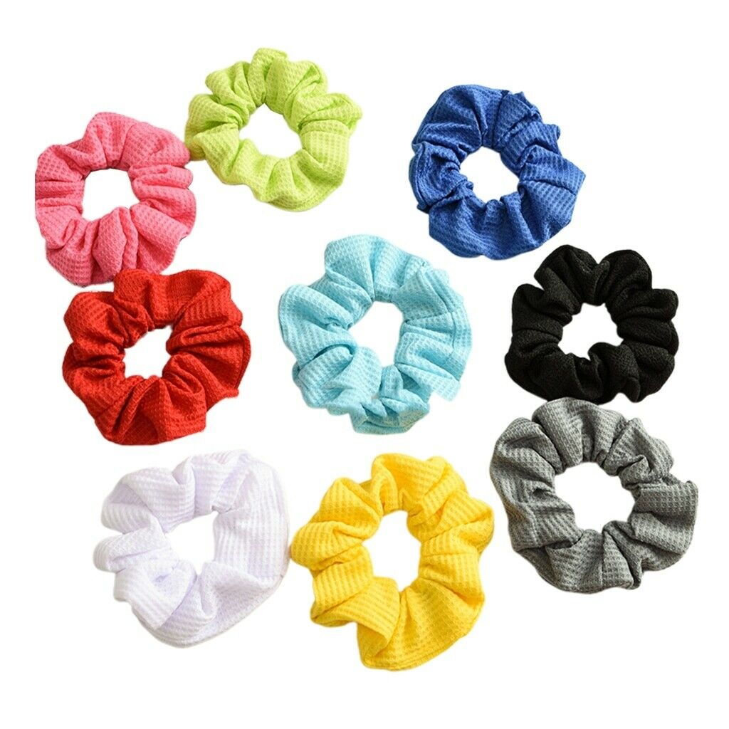 9 colors hair scrunchies cotton hair wobbles hair scrunchie ponytail
