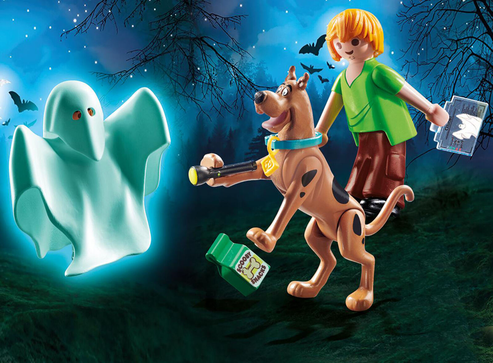 70287 Playmobil SCOOBY-DOO! Scooby and Shaggy with Ghost Suitable for ages 5 yea