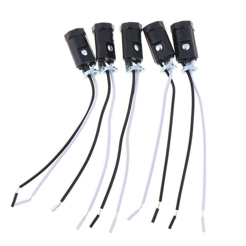 5Pcs Candelabra Base E12 Lamp Holder Light Sockets Keyless 6'' Wire L C DhL Pb