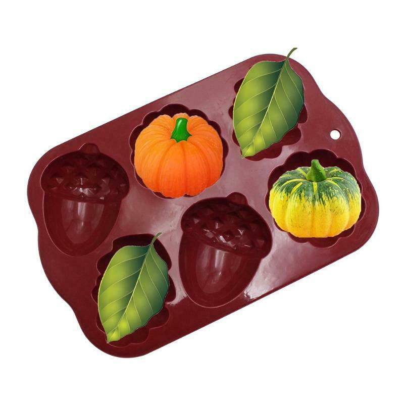 Cake Decorations Hazelnut Leaf Pumpkin Lid Shape DIY Molds Silicone Material