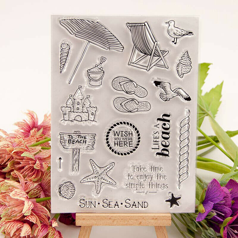 Clear stamps Sea Travel to beach rubber Silicone stamps Scrapbooking craf.l8