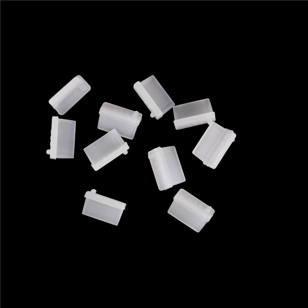 10pcs Clear Rubber A Type Female USB Anti Dust Protector Plugs Stopper CoverBDA