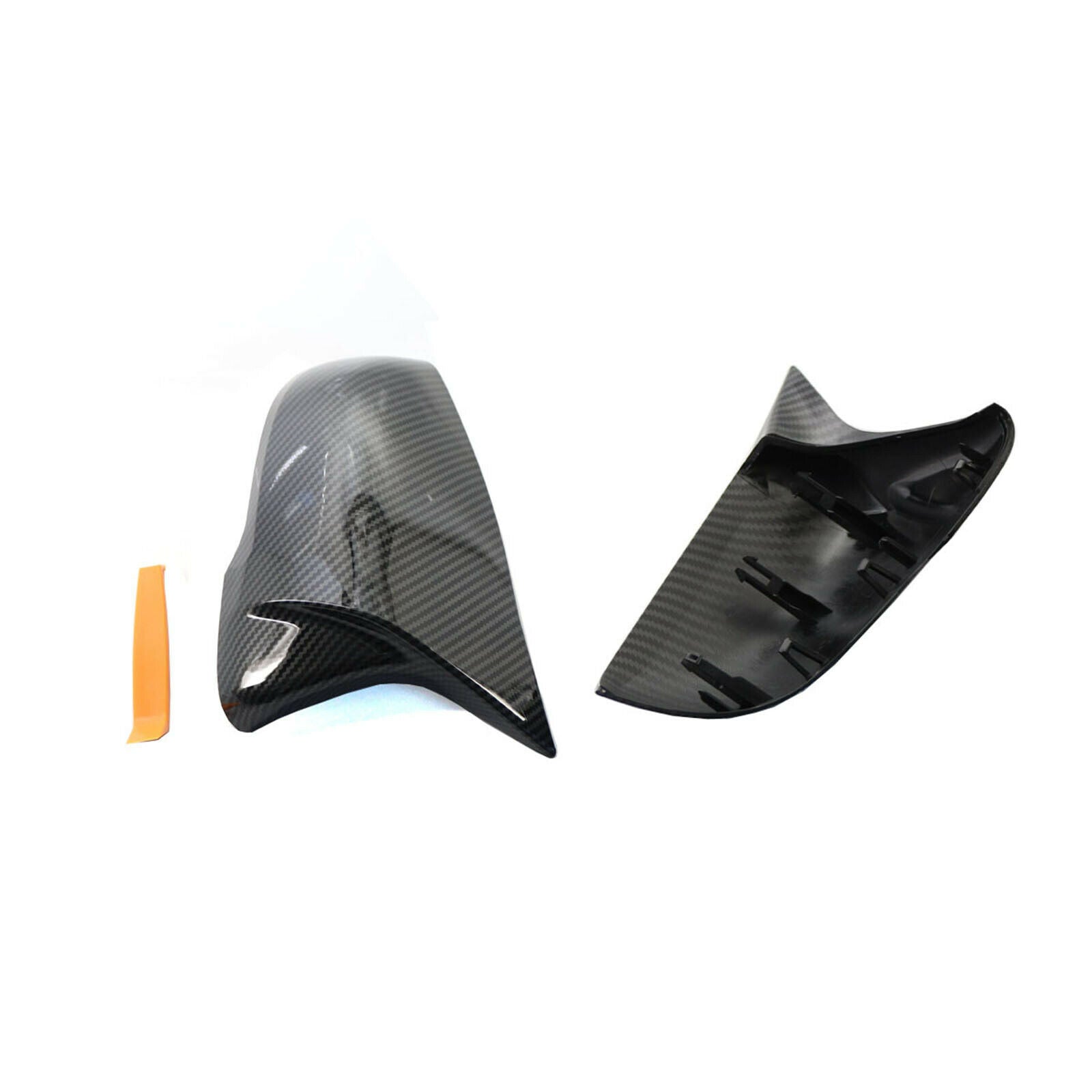 Carbon Pattern Side Mirror Rear View Covers Caps for BMW X1 F48 2016-2019
