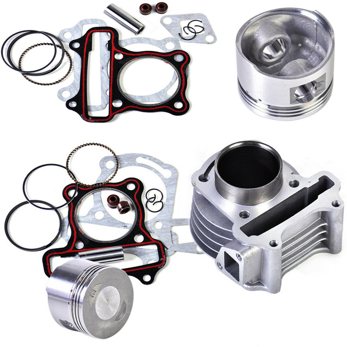 47mm Cylinder Piston Rings fit for GY6 50cc to 80cc 4 Stroke Scooter Moped ATV