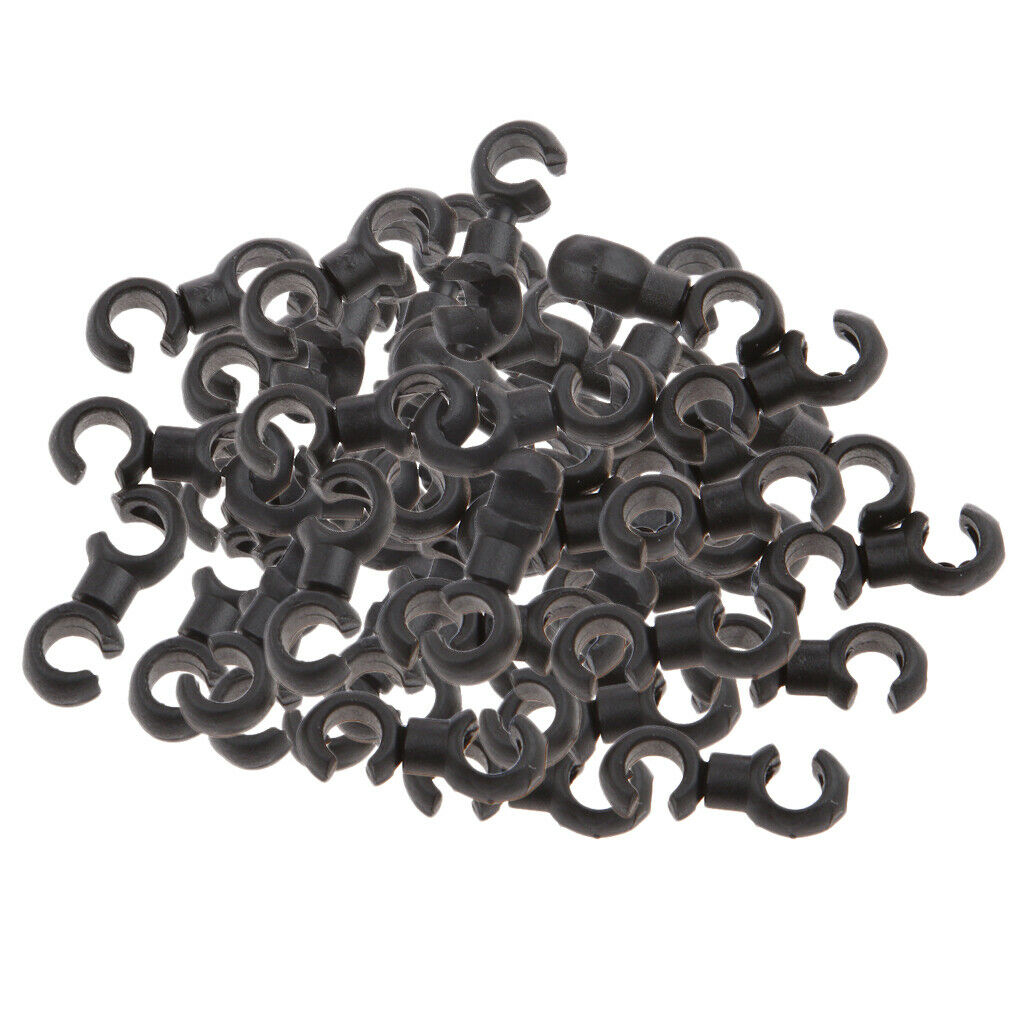50x Plastic Cable Clips Bicycle Shift Hose Cables Clamp Buckle Tie Down