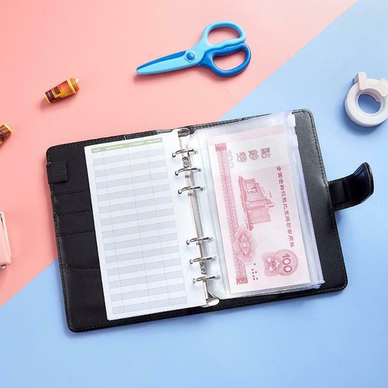 Set of 12 Expense Tracker Budget Sheets 8.7x17cm Money Trackers Multicolored