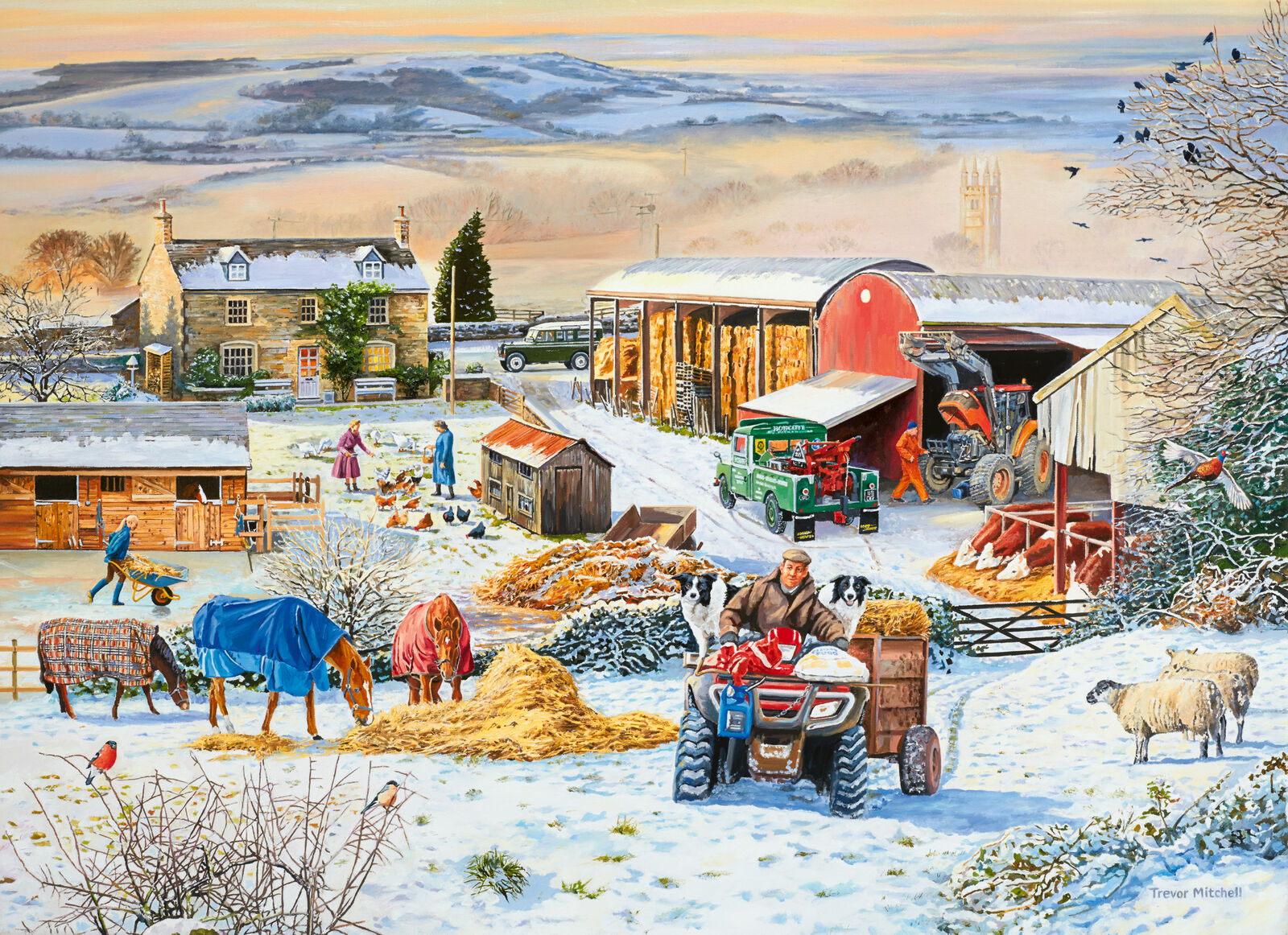 16478 Ravensburger Winter on the Farm Jigsaw Puzzle 1000 Pieces Age 12 Years+