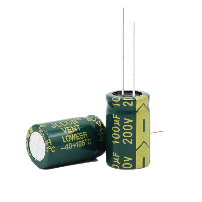 10pc 200v100uf aluminum electrolytic capacitor high frequency power adapter13x21