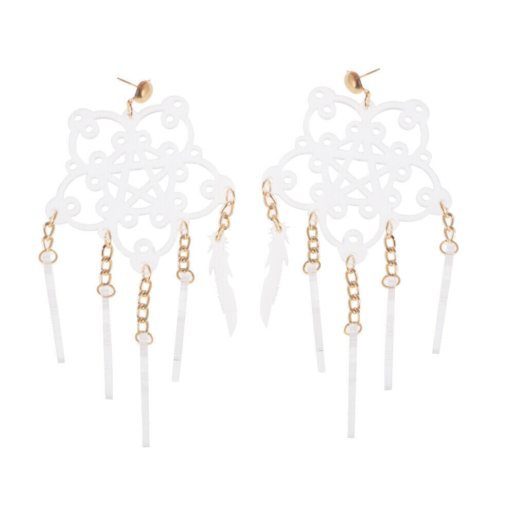 Female Transparent Fashion Star Flower Dangle Exotic Earrings Jewelry