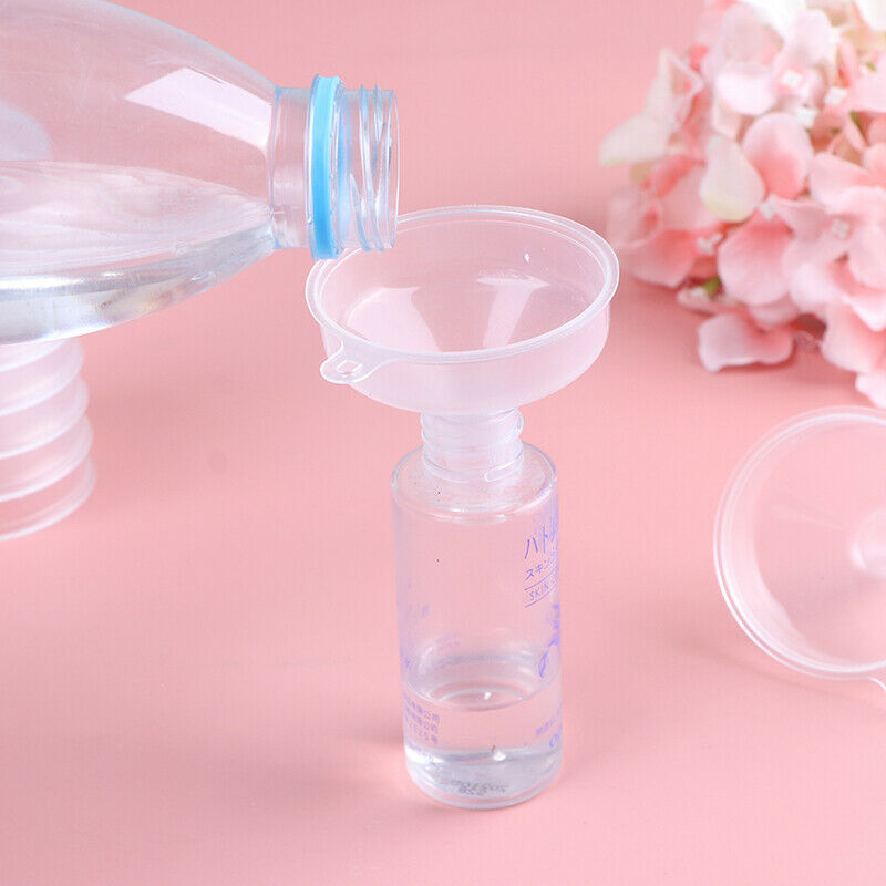10PCS Mini Transparent Plastic Funnel Hopper Gadgets Perfume Emulsion Pack DD