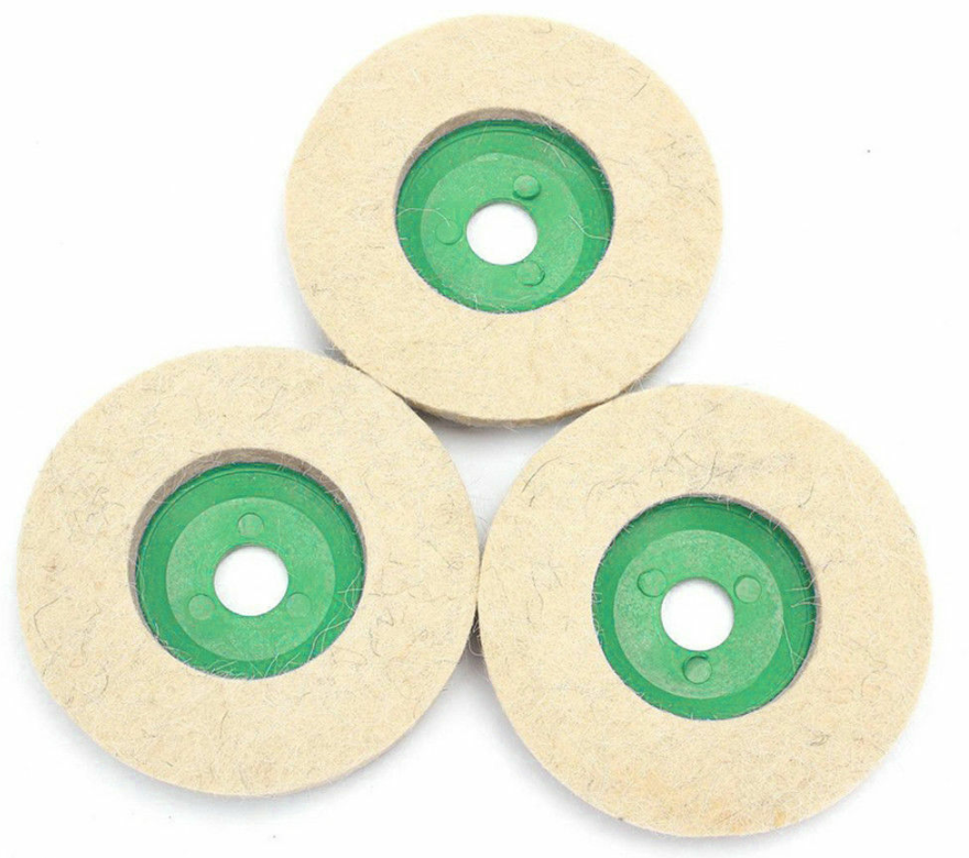 3pcs 100mm 4 Inch Wool Buffing Angle Grinder Wheel Felt Polishing Disc Pad