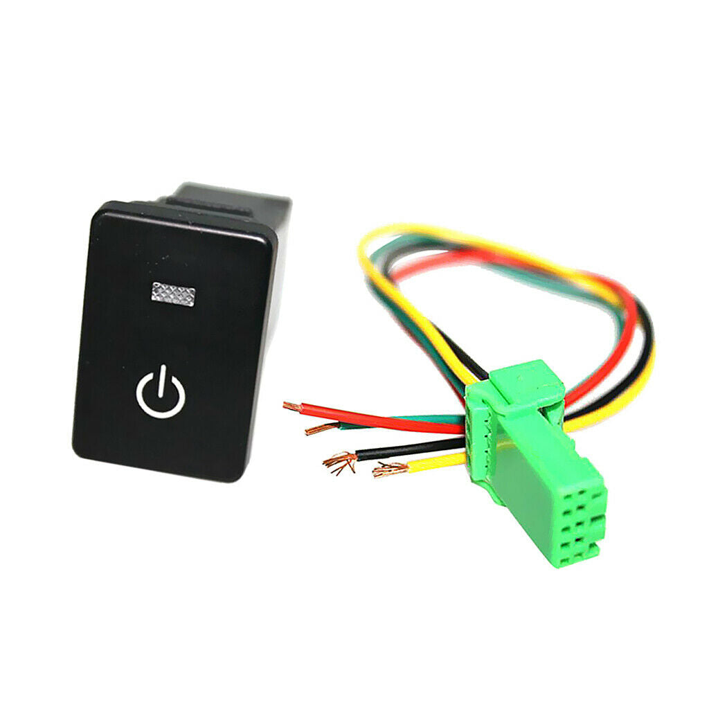 LED Push Button Switch with Connector Cable Kit for - Headlights & Power