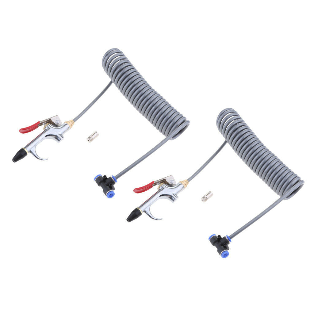 2X Air Blower Blow Spray Gun + 3.5m Recoil Hose Dust Blower Clean Nozzle
