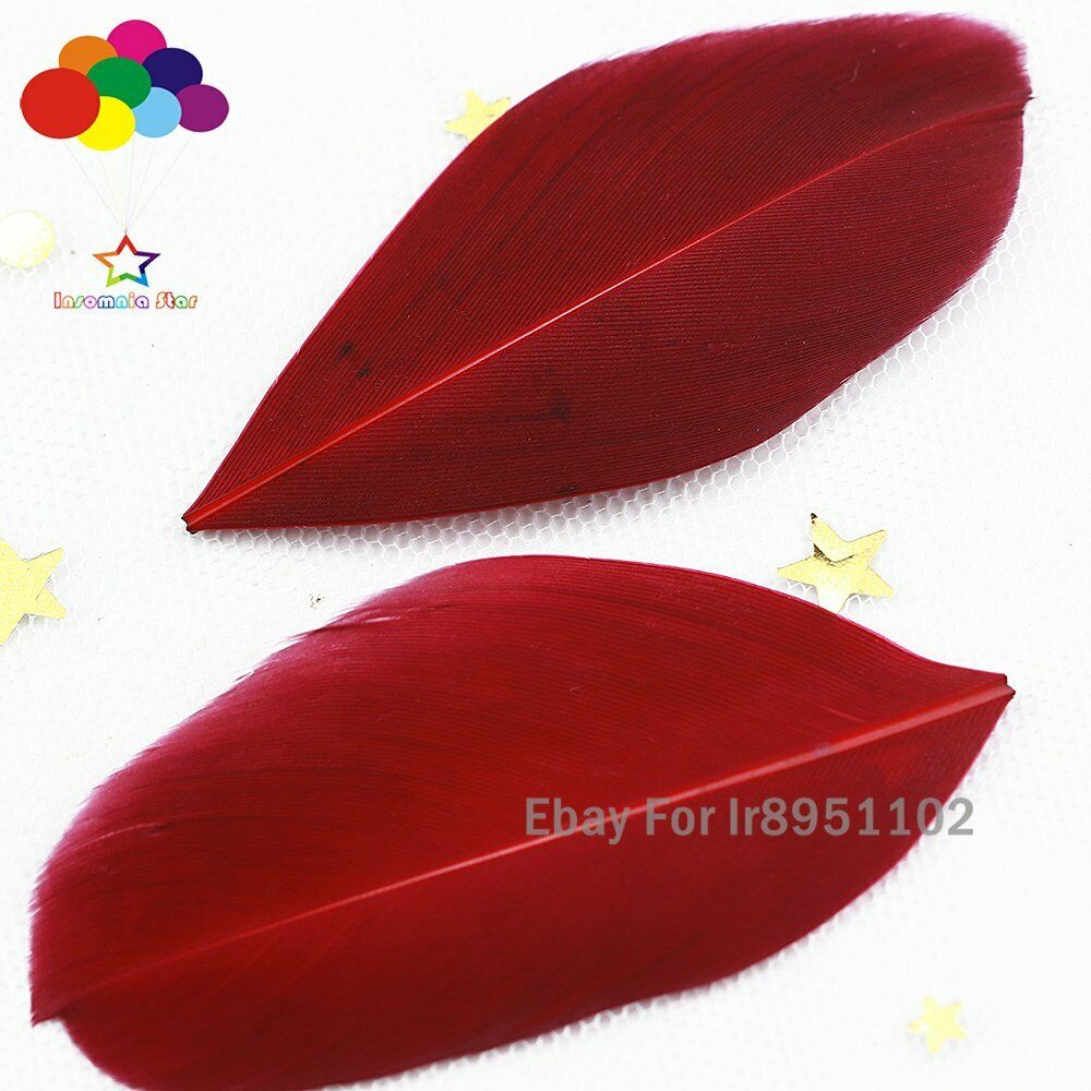Natural Goose Feathers Colorful Dyed Wine red Millinery Feather Hat Round head