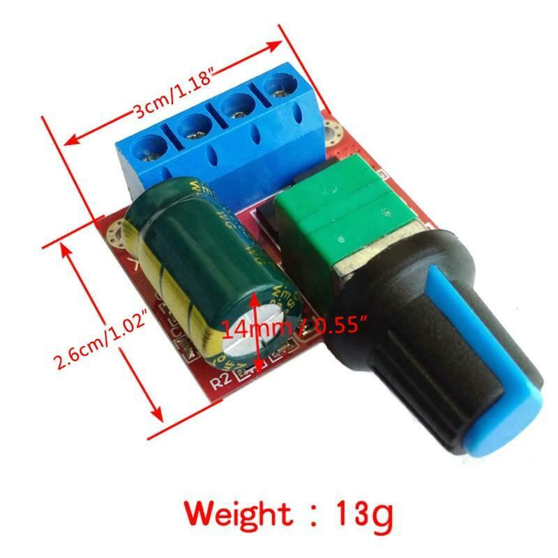 Mini DC Motor PWM Speed Controller 4.5V-35V Speed Control Switch LED Dimmer 5A