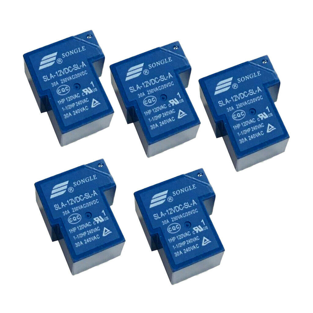 5pcs 24V 1 CH Relay SLA-12VDC-SL-C 250V AC 30V 30A DC 6 pin Workshop