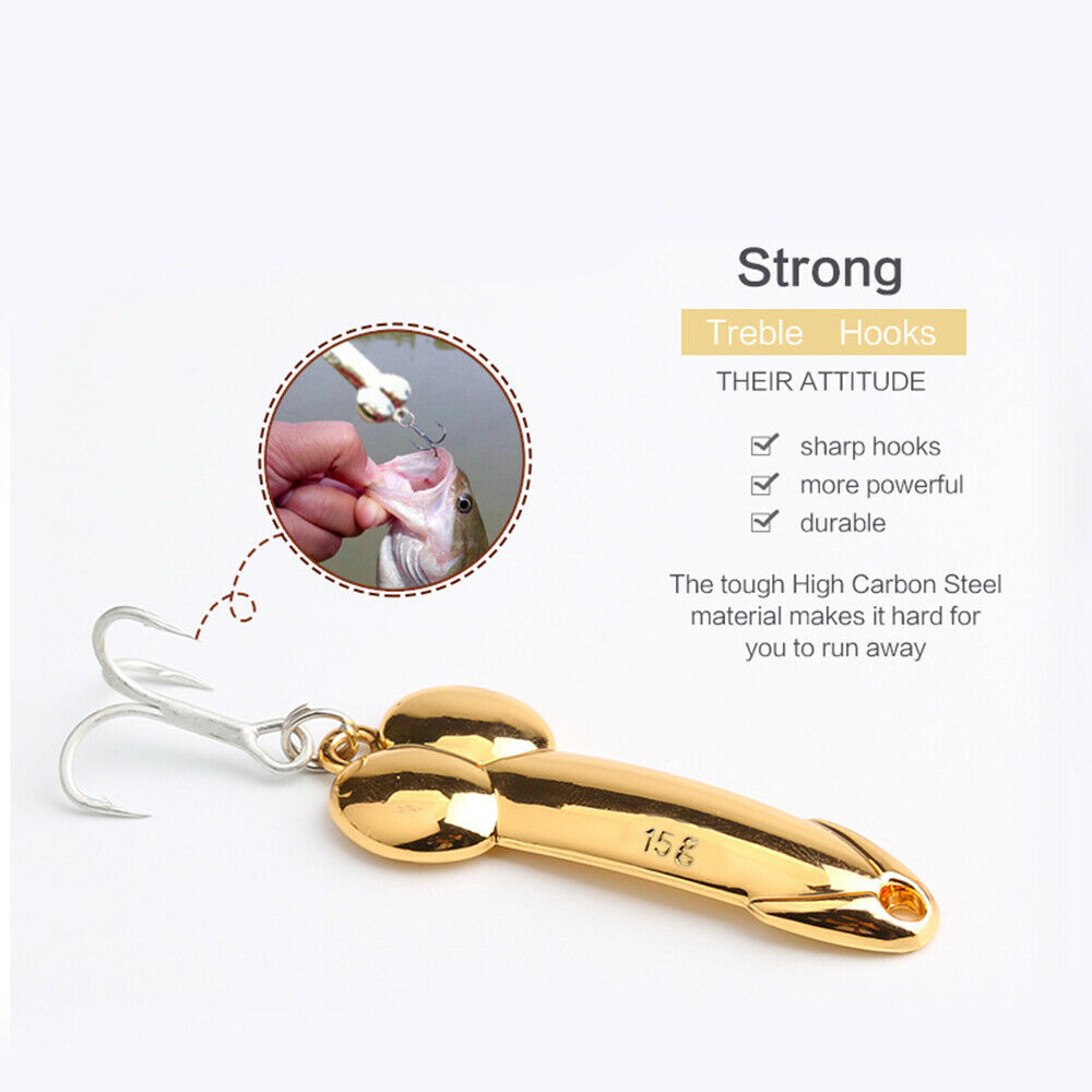 Pack of 4 Fish Lures Bass Funny Tackle Hooks  Metal