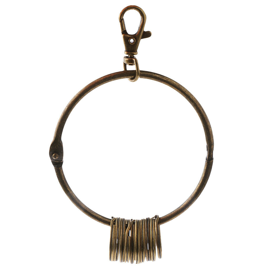 Keychain with (10 Loop Key Rings)  Car Keychain for Men and Women - Bronze