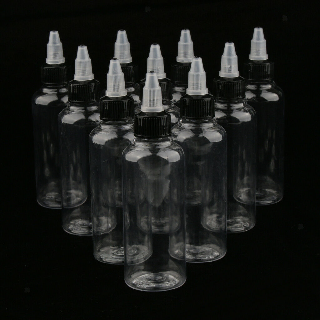 50Pcs 100ml Clear Plastic Pointed Dispensing Bottles Applicator for Crafts