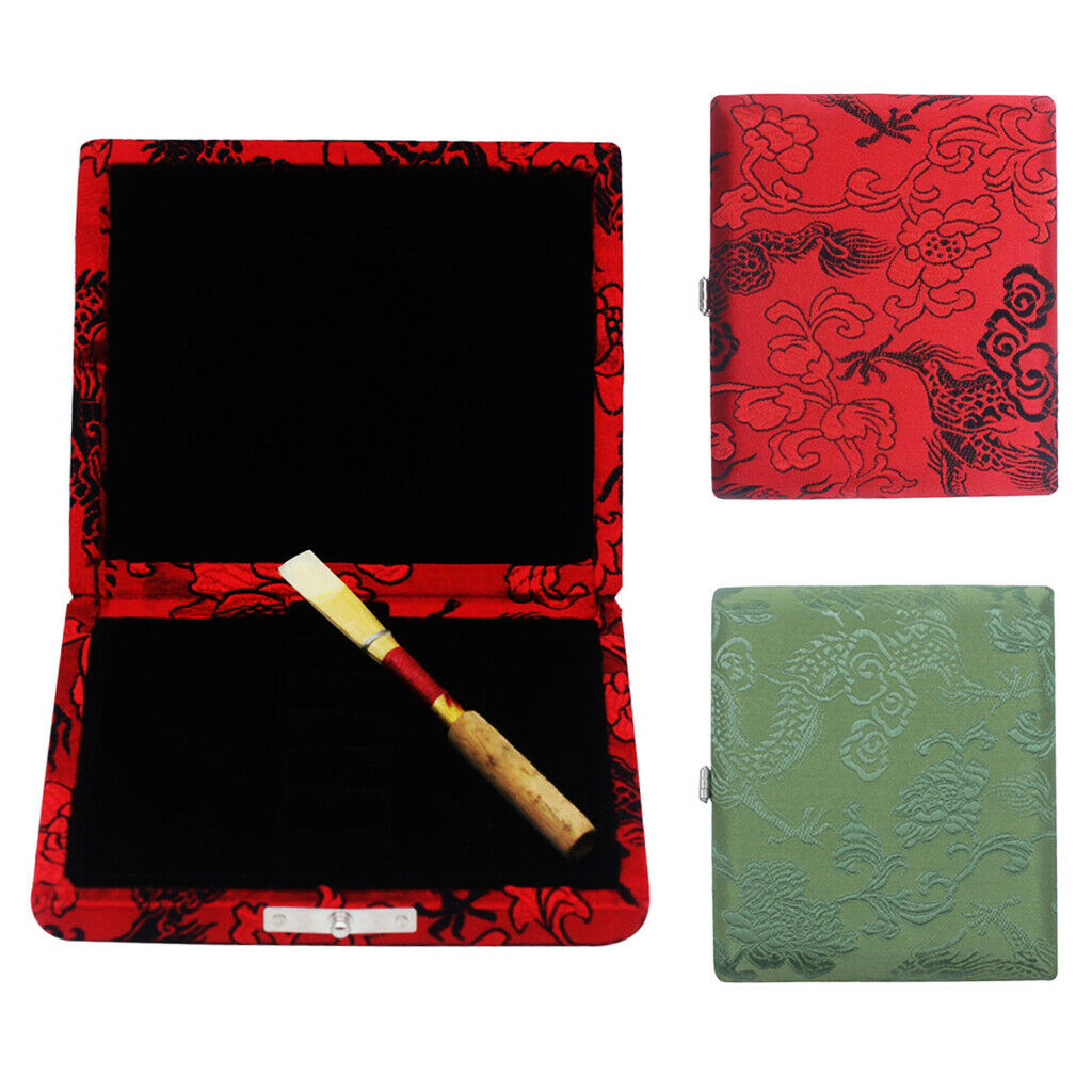 Wooden Oboe Reed Case Storage Box Hold 6 Pieces Reeds Green