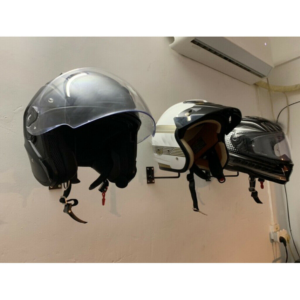 4pc Motorcycle Helmet Holder Bags Rack Hanger Showing Motorcycle Accessory
