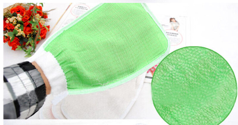 Terrific Shower Exfoliating Wash Skin Spa Bath Gloves Massage Loofah Scrub.l8
