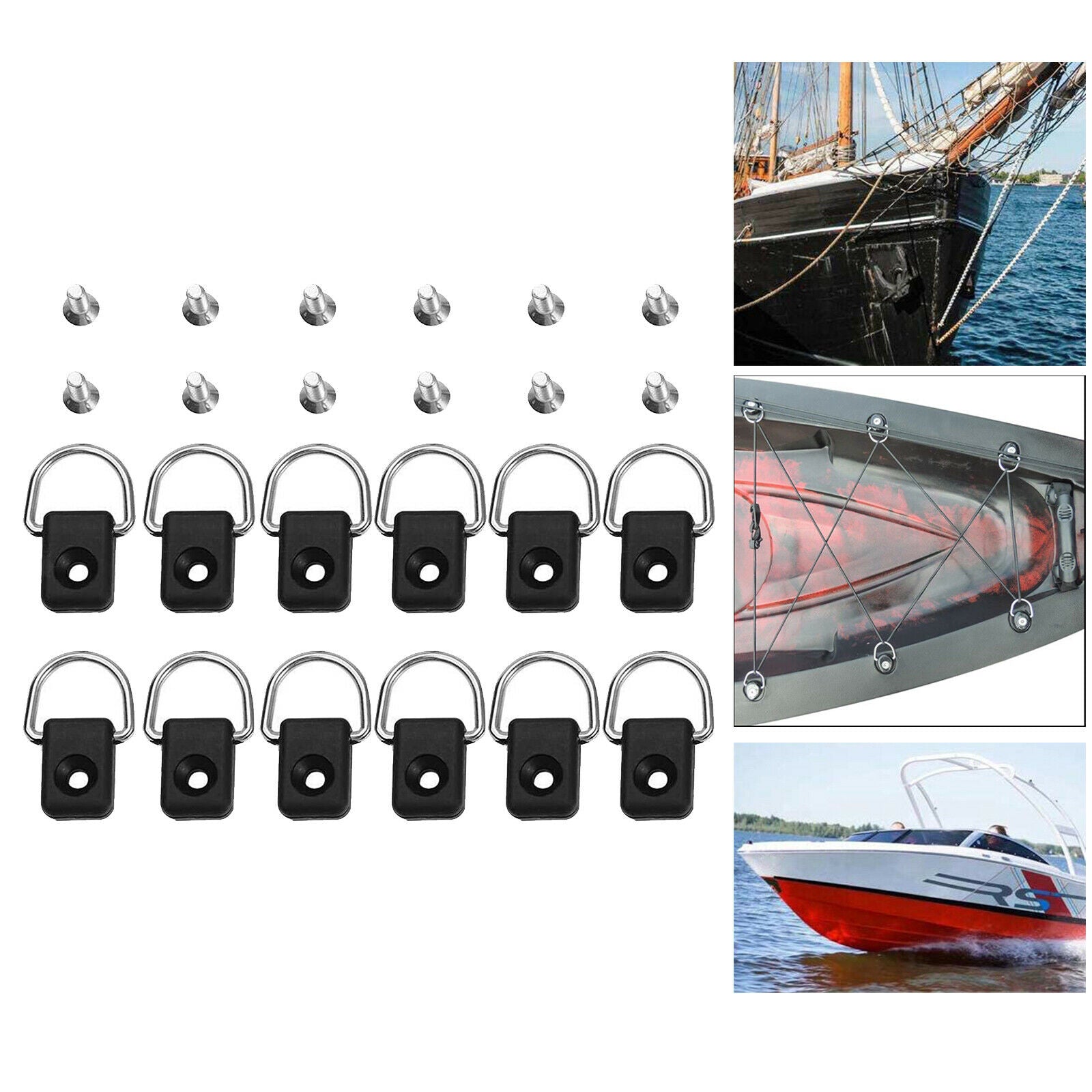Durable Kayak D Ring Canoe Boat Camping Rope Buckle Hardware Accessories