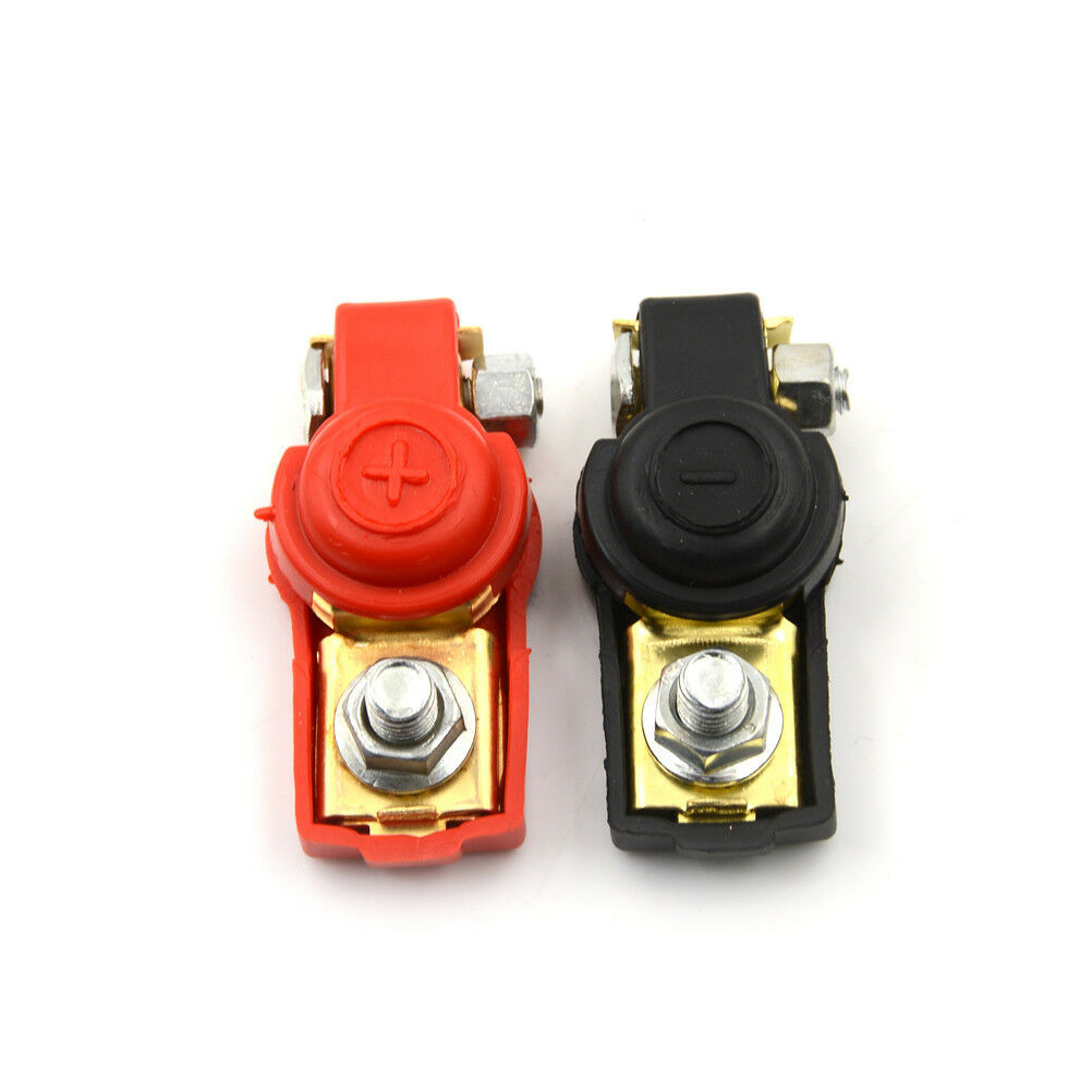 1 Pair Brass Positive Nagative Car Battery Terminal Clamp Clips Connecto.DD