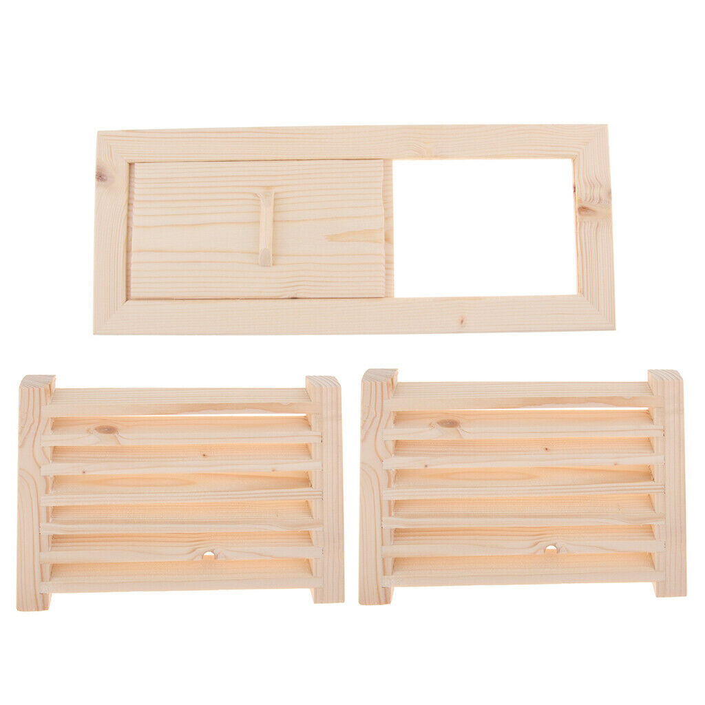 3 Piece Wooden Sauna Ventilation Slots Ventilation Slots For