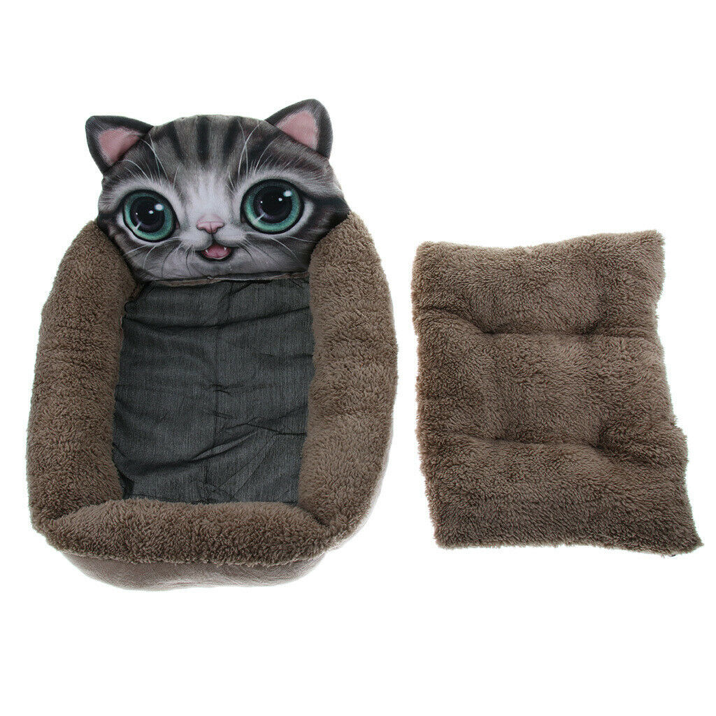 New three-dimensional Pet Dog Cat Cotton Mat Kennel  Coffee Cat S