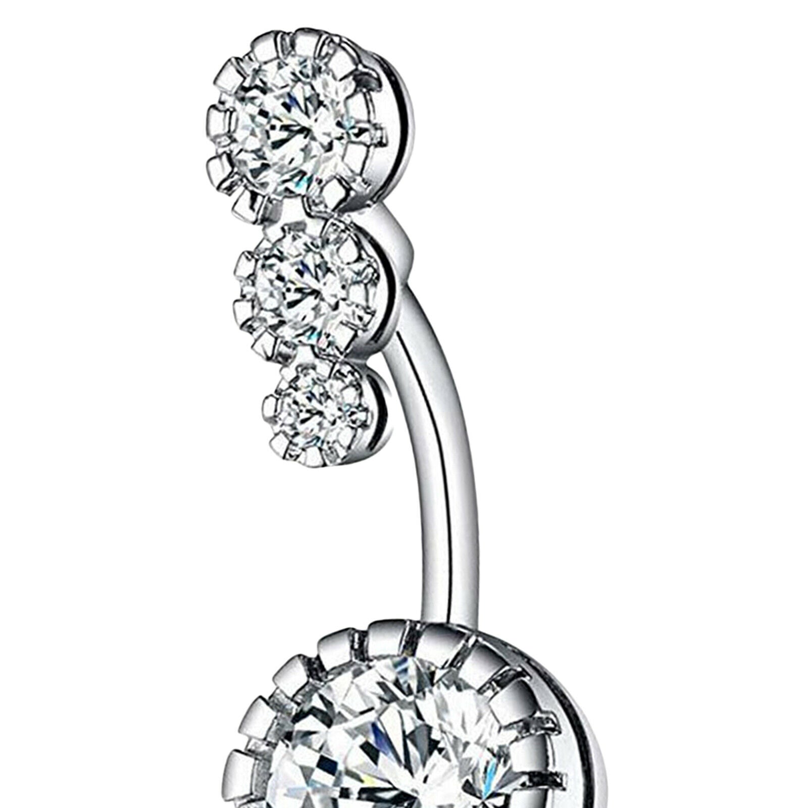Lady Navel Belly Button Rings Bar Crystal Drop Dangle Body Piercing Jewelrys