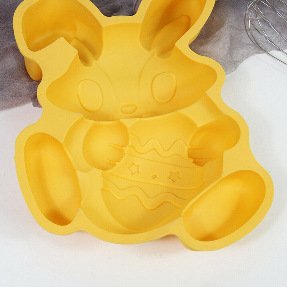 DIY Cake Mold Easter Bunny Silicone Chocolate Pastry Molds Kitchen Gadget @