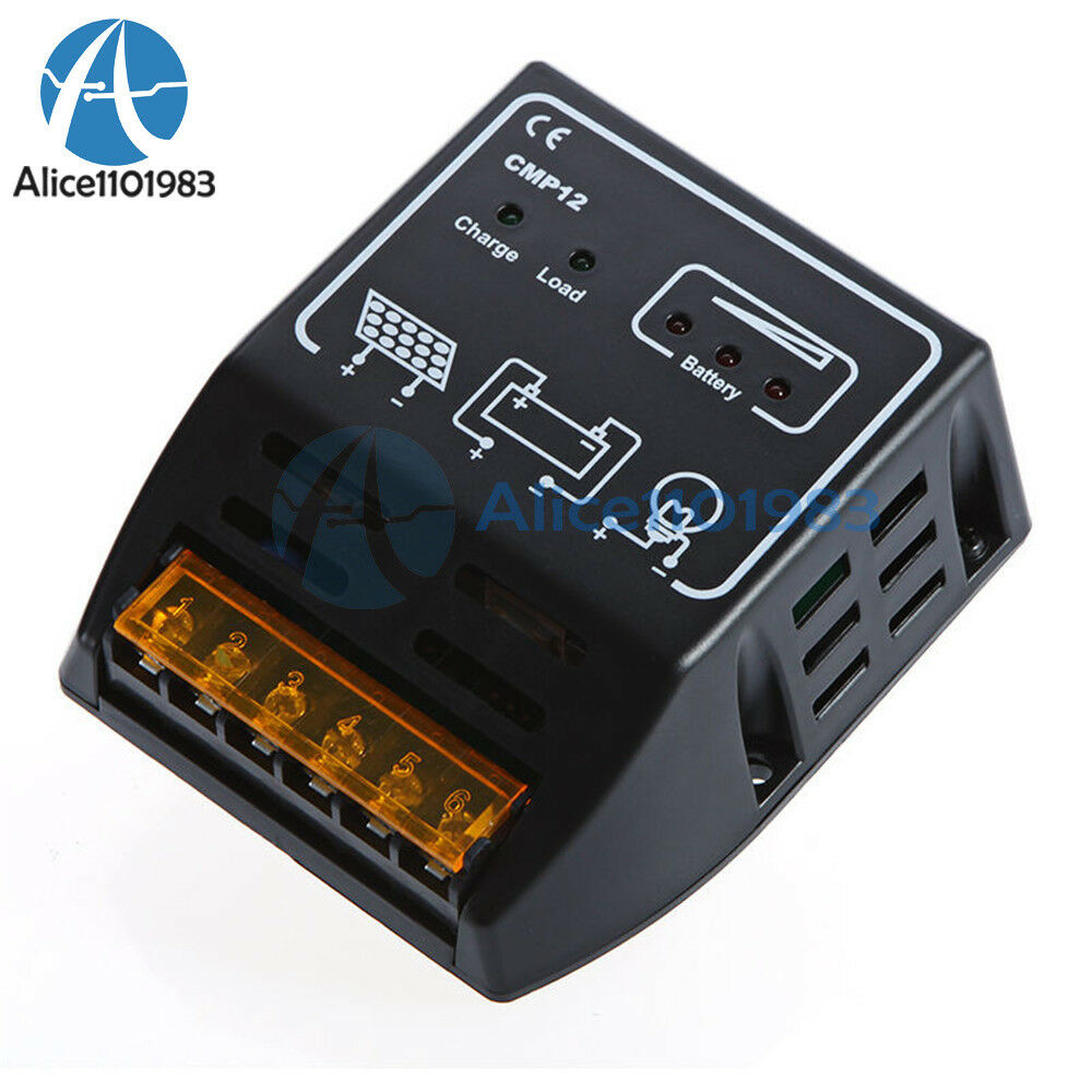 10A 12V/24V Solar Panel Charge Controller Battery Regulator Safe Protection
