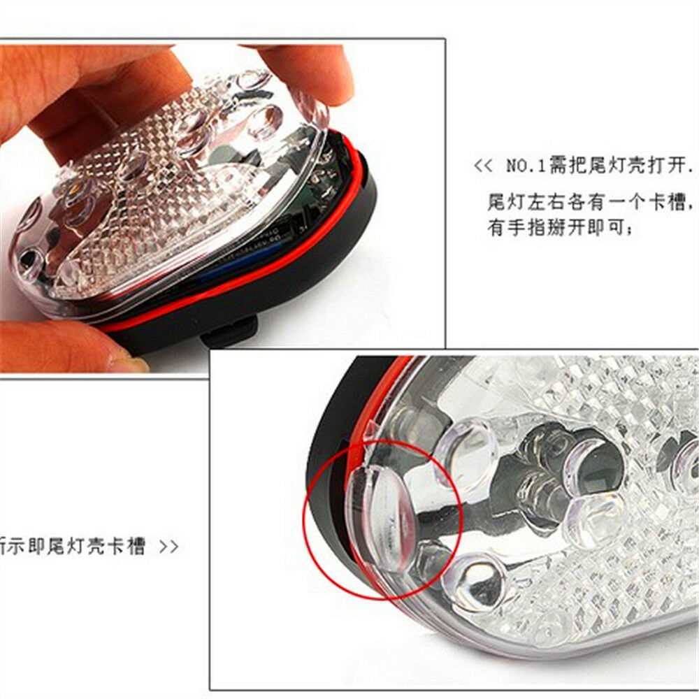 1PCS LED Bicycle Tail Lights Night Riding Colorful Flash Security Warning Lights