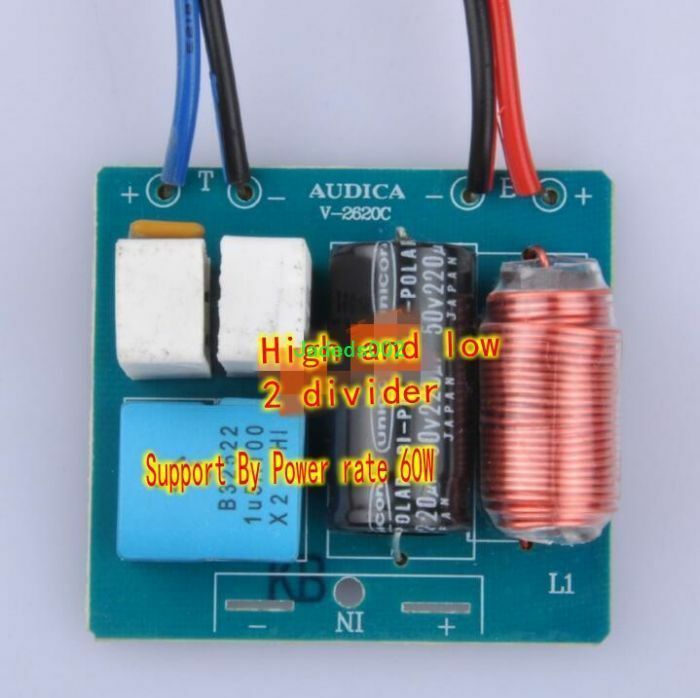 1pcs 60W 3KHz 2-Way Audio crossover Speaker Frequency divider Home Audio part