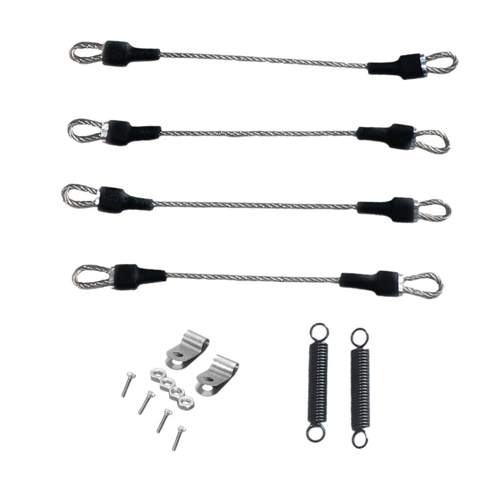 1/10 Scale RC Rock Crawler Steel Rope for Axial SCX10   Front Body Shells